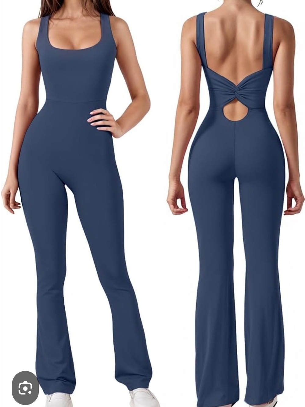 Amazon Navy Jumpsuit with Twist Back